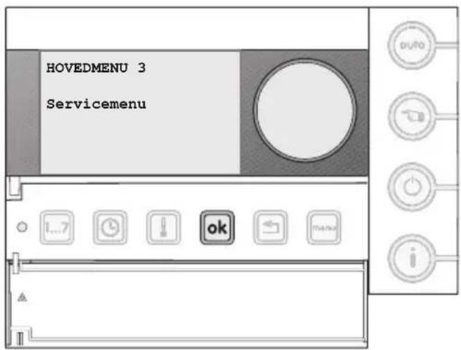 HOVEDMENU 3 Servicemenu
