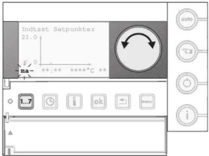 Indtast Setpunkter 21.0 ma- 1...7 ok admin auto i