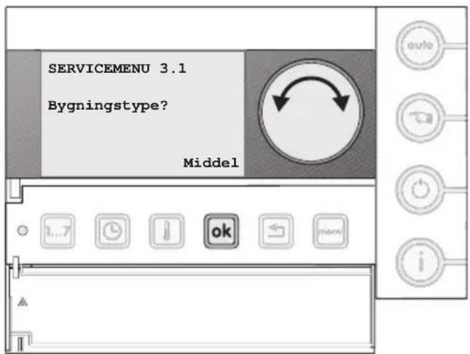 SERVICEMENU 3.1 Bygningstype? Middel