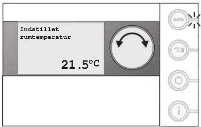 Indstillet rumtemperatur 21.5°C