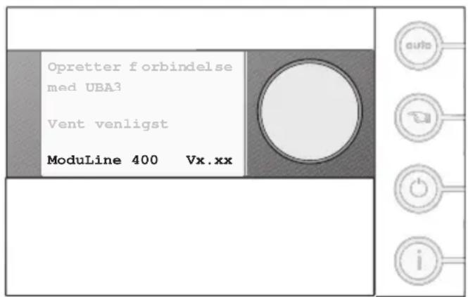 Opretter forbindelse med UBA3 Vent venligst ModuLine 400 Vx.xx