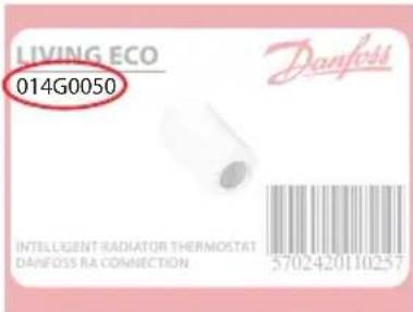 LIVING ECO 014G0050 DANFOS INTELIGENT RADIATOR THERMOSTAT DANFOS RA CONNECTION 5702420110257