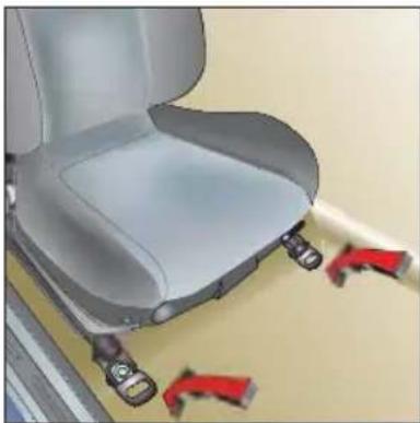 Britax-Römer Two-Way Elite - Kiinnityshihnojen asennus etuistuimelle asennettaessa - 1