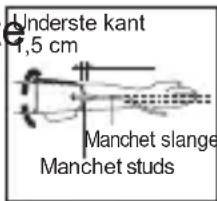 Underste kant 1,5 cm Manchet slange Manchet studs