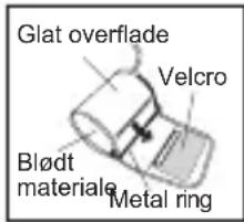 Glat overflade Velcro Blødt materiale Metal ring