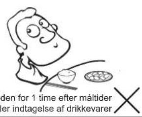 den for 1 time efter måltider er indtagelse af drikkevarer