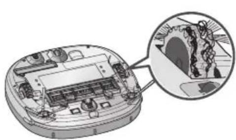 LG VR6270LVMB - Underhålla sidoborsten - 6