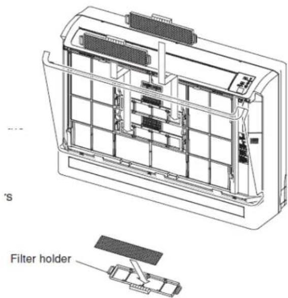 MITSUBISHI SRF35ZMX-SA - installering, inspektion og geninstallering af luftfilter - 2
