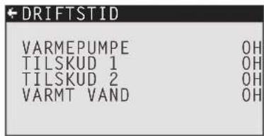 DRIFTSTID VARMEPUMPE OH TILSKUD 1 OH TILSKUD 2 OH VARMT VAND OH