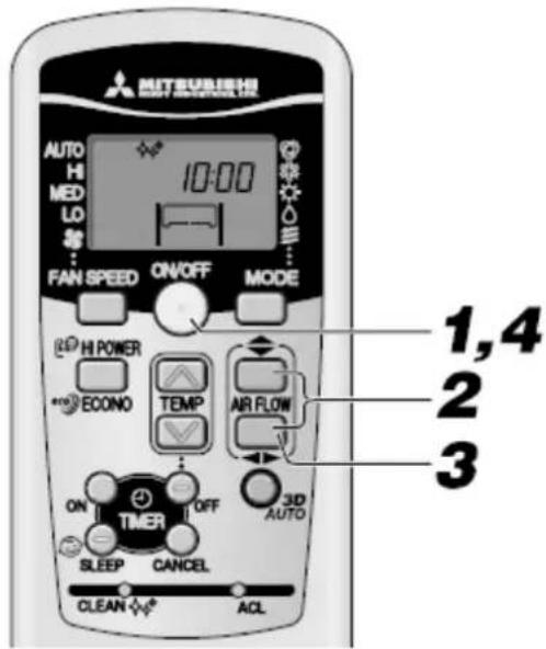 AUTO HIGH MED LO FAN SPEED ON/OFF MODE HI POWER ECONO TEMP AIR FLOW ON OFF 3D AUTO TIMER SLEEP CANCEL AUTO CLEAN ACL