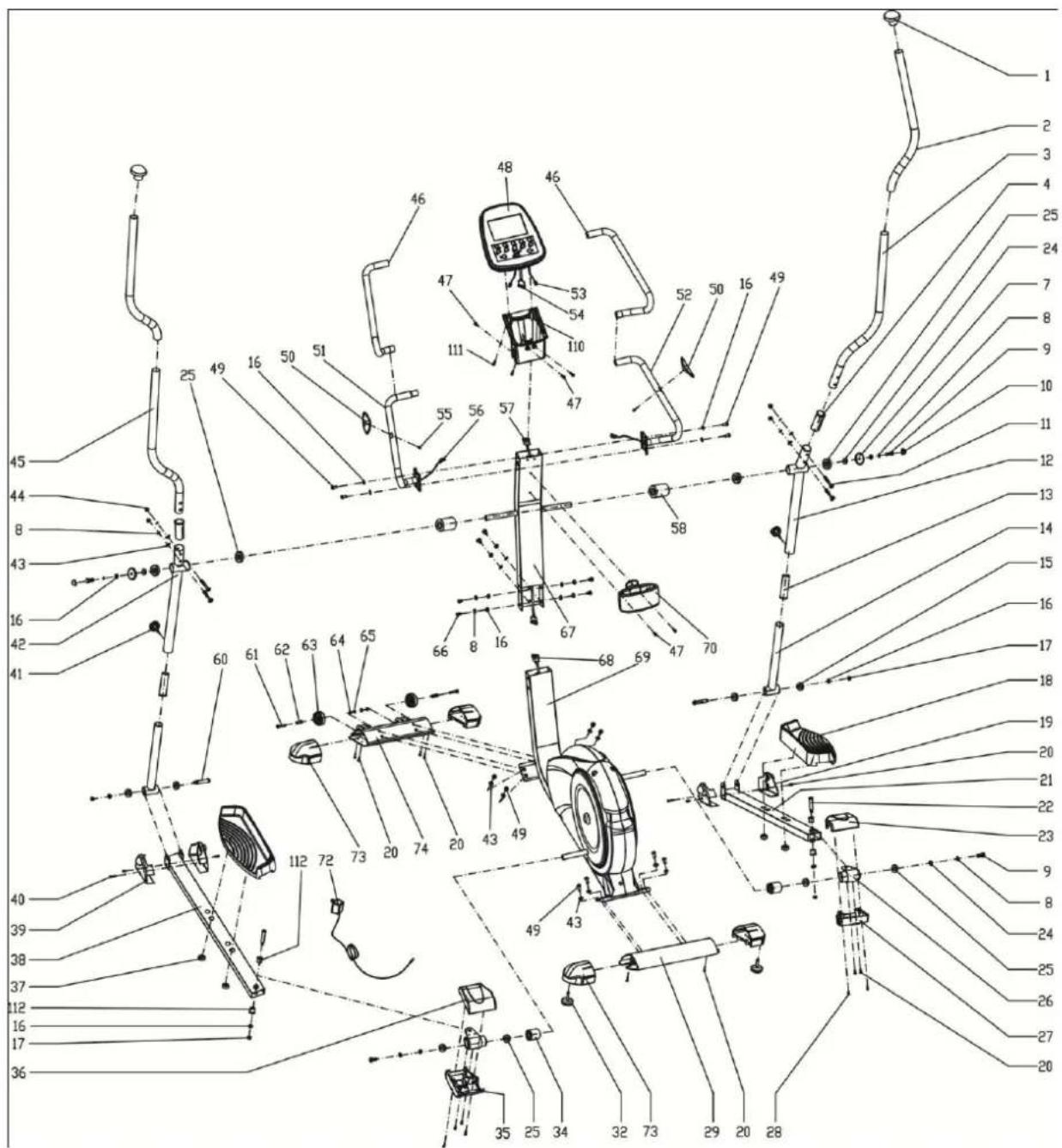 Athletic Professional 1800EP-FD - DIAGRAMA DE PARTES Y PIEZAS - 1