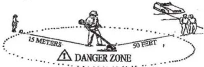 15 METERS 50 FEET DANGER ZONE