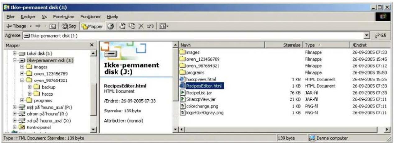 Ikke-permanent disk (J:) Eiler Rediger Vs Foretrukne Functioner Help Tilbage Søg Mapper Adresse Ikke-permanent disk (J:) Mapper Lokal disk (I:) Ikke-permanent disk (J:) images oven_123456789 oven_987654321 backup haccp programs mi§ på 'houno_axa' (P:) cdrom på 'houno' (R:) xal på 'houno_axa' (X:) Kontrolpanel Navn Størrelse Type /Endret images Filmappe 26-09-2005 07:33 oven_123456789 Filmappe 26-09-2005 15:45 oven_987654321 Filmappe 26-09-2005 07:12 programs Filmappe 26-09-2005 15:50 haccpview.html 1 KB HTML Document 26-09-2005 15:25 RecipesEditor.html 1 KB HTML Document 26-09-2005 07:33 RecipeList.jar 76 KB JAR-fil 26-09-2005 07:33 SHaccpView.jar 21 KB JAR-fil 26-09-2005 07:11 colorchange.png 1 KB PNG-fil 26-09-2005 07:11 logo40x40gray.png 1 KB PNG-fil 26-09-2005 07:11 Attributer: (normal) Type: HTML Document Størrelse: 139 byte 139 byte Denne computer