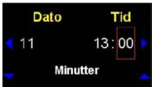 Dato Tid 11 13:00 Minutter