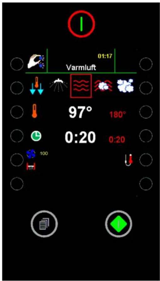 01:17 Varmluft 97° 180° 0:20 0:20 100
