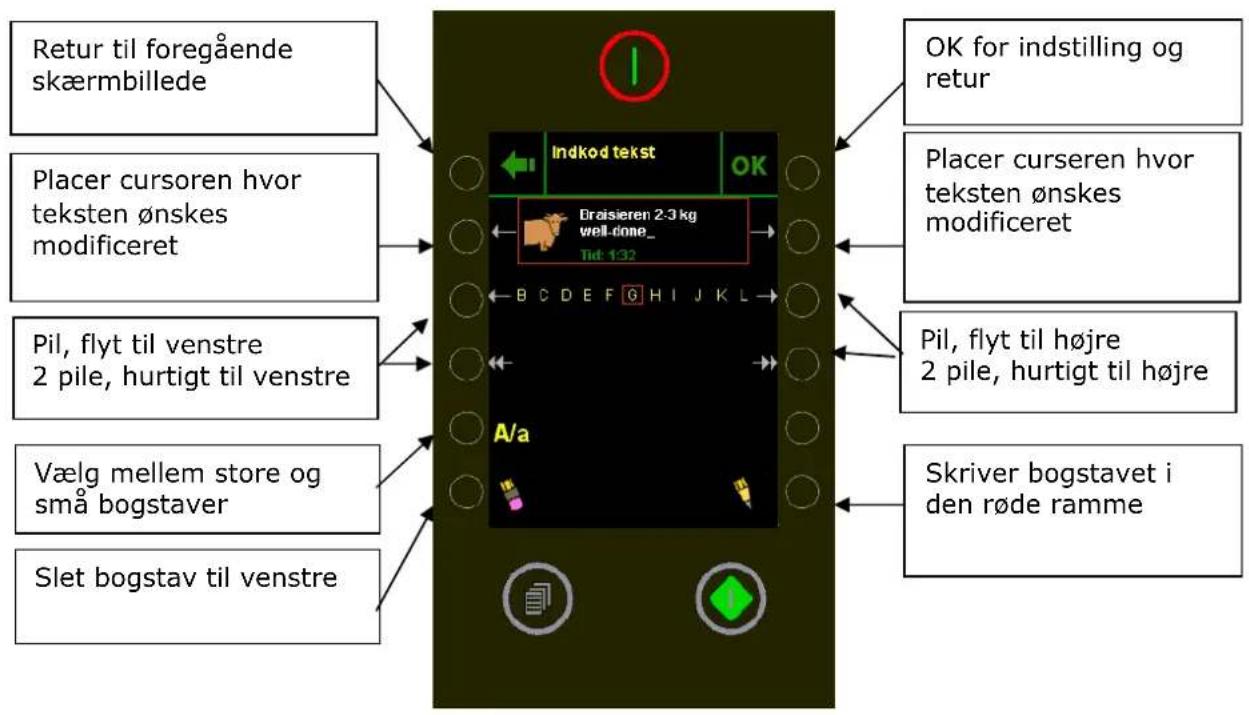 Hounö Visual Cooking II BPE - Indkodning/ændring af tekst i program - 1