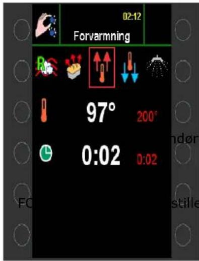 02:12 Forvarmning 97° 200° 0:02 0:02 FC stille