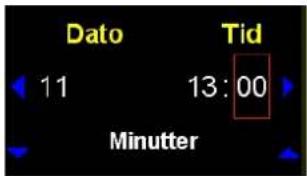 Dato 11 Tid 13:00 Minutter