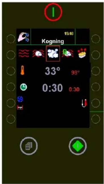 Kogning 15:18 33° 98° 0:30 0:30