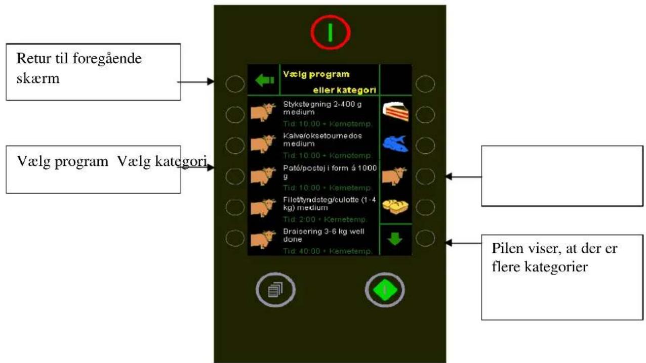 Hounö Visual Cooking I KPE - Programredigering, valg af program eller kategori - 1