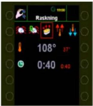 Raskning 108° 37° 0:40 0:40