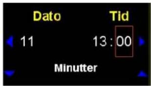 Dato 11 Tid 13:00 Minutter