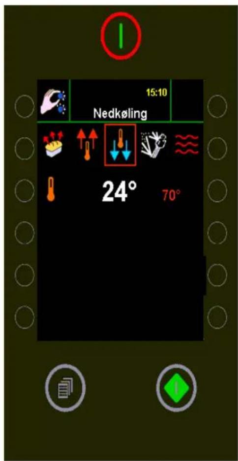 15:10 Nedkøling 24° 70°