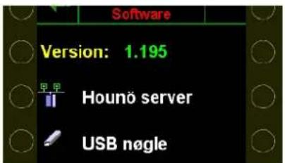 Software Version: 1.195 Hounö server USB nøgle