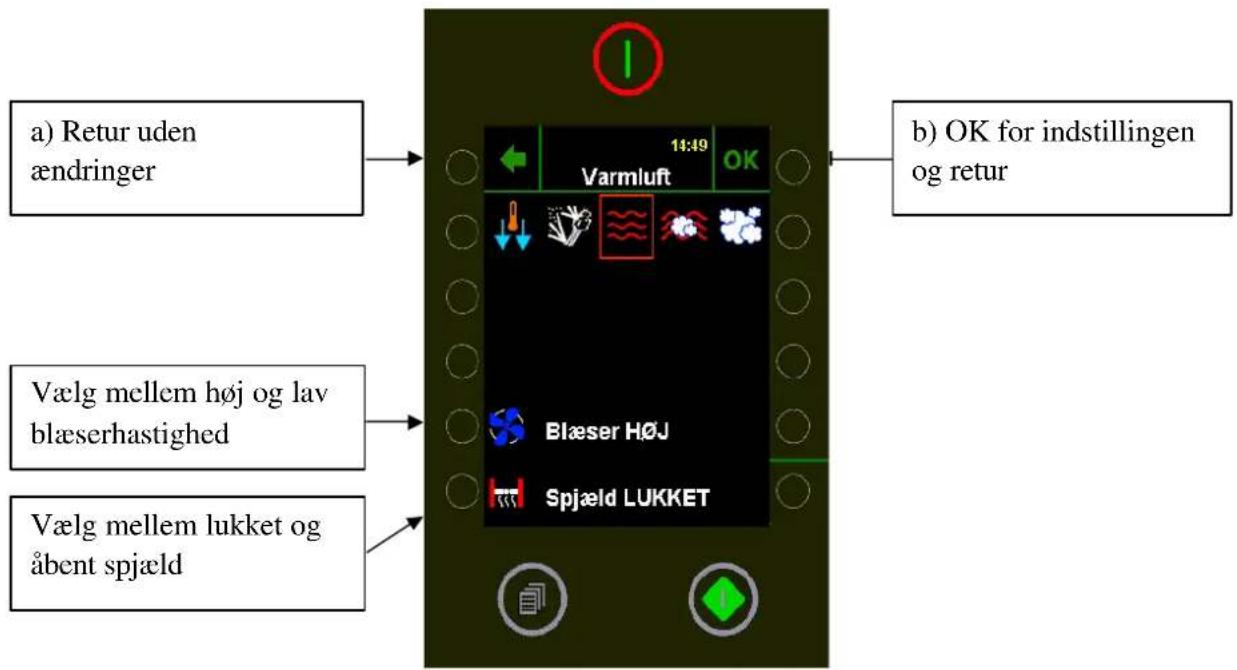 Hounö Visual Cooking I BPE - Indstilling af blæser og spjæld (øverste billede) / indstilling af fugt (nederste billede) - 1