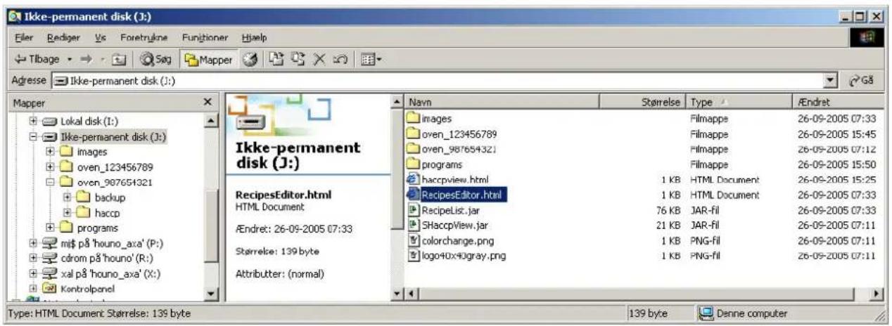 Ikke-permanent disk (J:) Eiler Rediger Vs Foretrukne Functioner Hæelp Tilbage Søg Mapper Adresse Ikke-permanent disk (J:) Mapper Lokal disk (I:) Ikke-permanent disk (J:) images oven_123456789 oven_987654321 backup haccp programs mi§ på 'houno_axa' (P:) cdrom på 'houno' (R:) xal på 'houno_axa' (X:) Kontrolpanel Ikke-permanent disk (J:) RecipesEditor.html HTML Document Ændret: 26-09-2005 07:33 Størrelse: 139 byte Attributer: (normal) Navn Størrelse Type /Ændret images Filmappe 26-09-2005 07:33 oven_123456789 Filmappe 26-09-2005 15:45 oven_987654321 Filmappe 26-09-2005 07:12 programs Filmappe 26-09-2005 15:50 haccpview.html 1 KB HTML Document 26-09-2005 15:25 RecipesEditor.html 1 KB HTML Document 26-09-2005 07:33 RecipeList.jar 76 KB JAR-fil 26-09-2005 07:33 SHaccpView.jar 21 KB JAR-fil 26-09-2005 07:11 colorchange.png 1 KB PNG-fil 26-09-2005 07:11 logo40x40gray.png 1 KB PNG-fil 26-09-2005 07:11 Type: HTML Document Størrelse: 139 byte 139 byte Denne computer