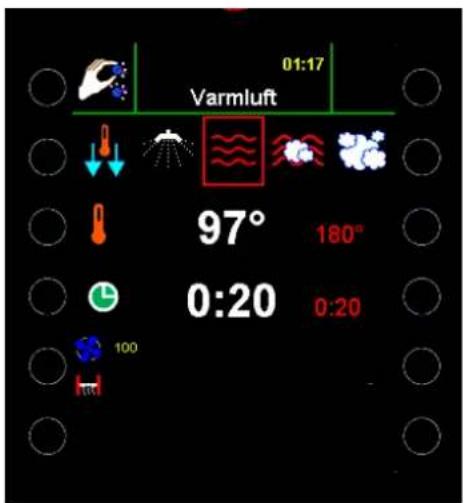 01:17 Varmluft 97° 180° 0:20 0:20 100