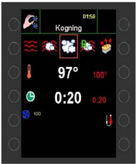 01:58 Kogning 97° 0:20 100° 100° 0:20 U