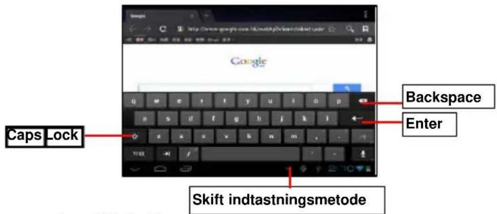 Google Caps_Lock Backspace Enter Skift indtastningsmetode