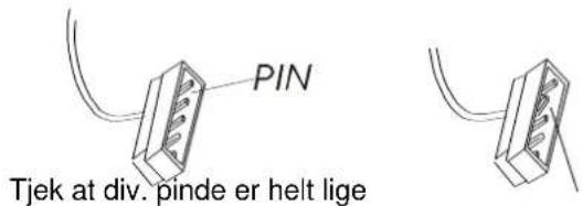 PIN Tjek at div. pinde er helt lige