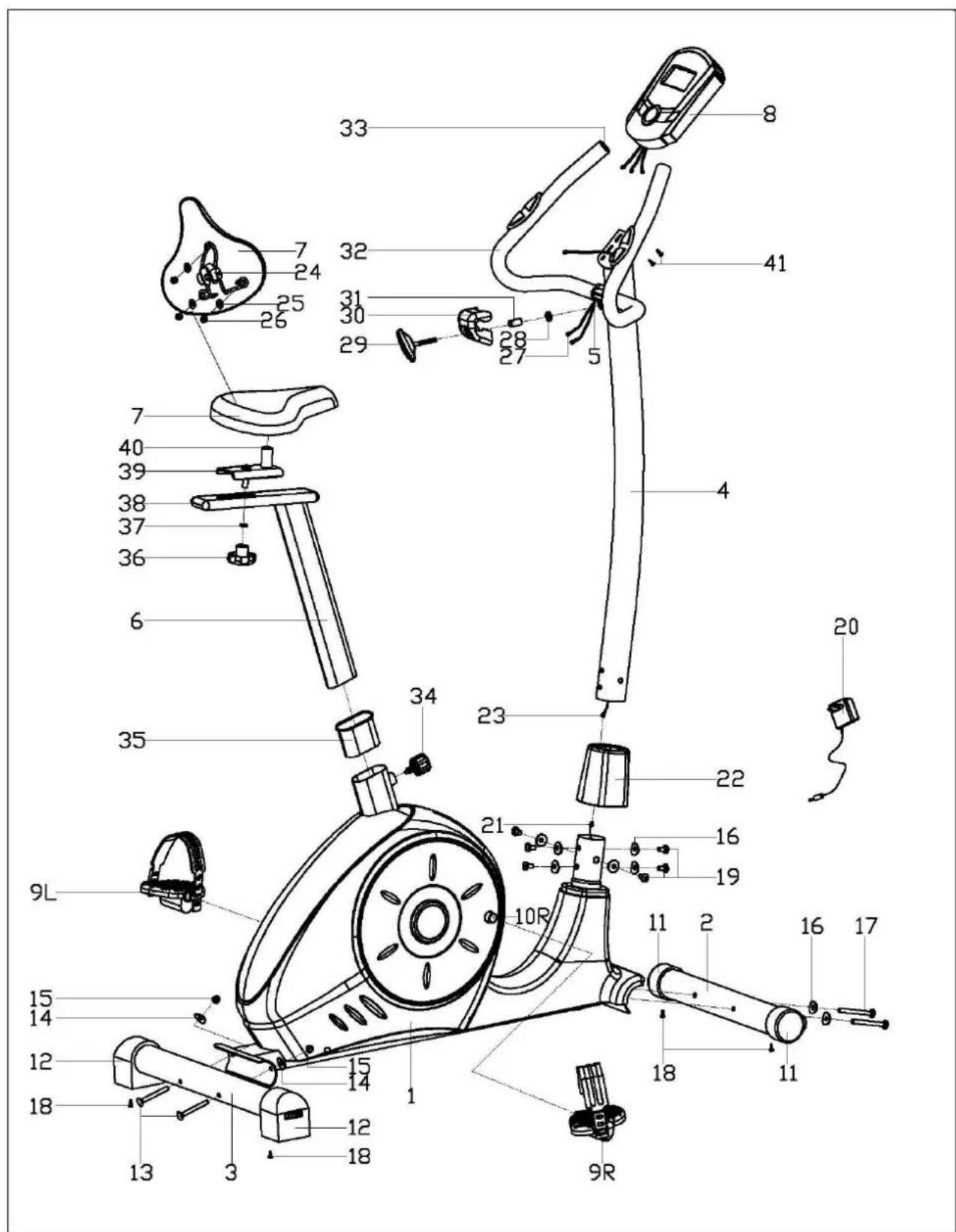 Titan Fitness SB575 - EKSPLODERET DIAGRAM - 1