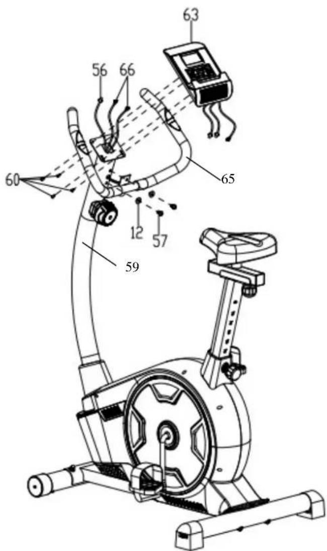 Den indstiller den laveste magnetiske styrke til niveau 1 Den indstiller den højeste magnetiske styrke til niveau 8 Du får den ønskede afstand mellem styrehåndtaget og saddel ved at justere knappen. Hvordan justeres sædehøjden? a. Drej knappen ca. tre gange mod uret. b. En hånd trækker knappen ud hele tiden, og den anden hånd flytter sædestangen til den ønskede placering. c. Når sædestangen er i den ønskede placering, skal du stramme knappen ved at dreje den med uret.