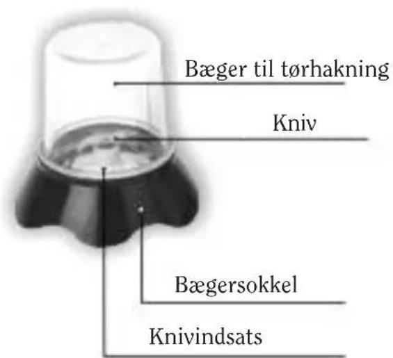 Bæger til tørhakning Kniv Bægersokkel Knivindsats