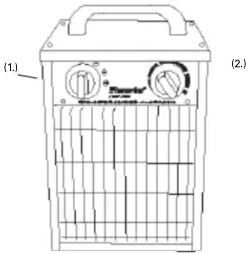 Elworks 8-302-0 - Varmeblæser 2kW 230V m/kabel - 1