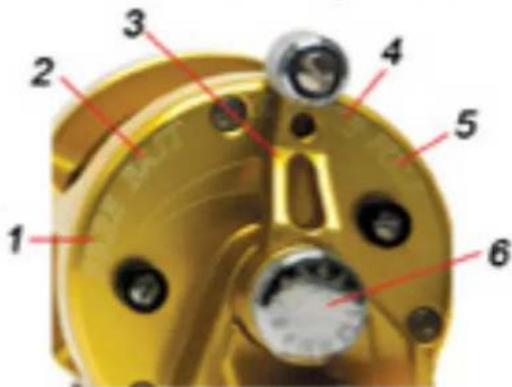 Labeled mechanical component diagram with numbered parts for identification