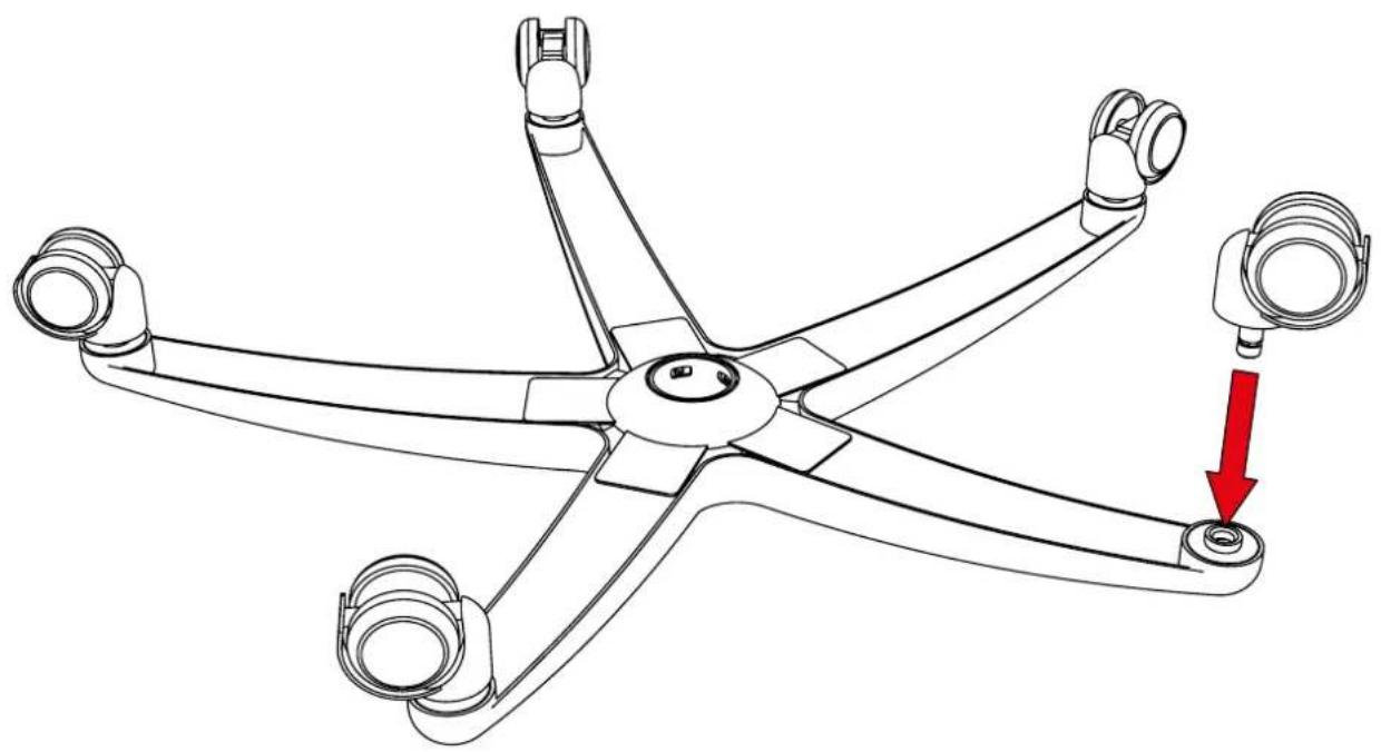 Sharkoon Skiller SGS1 - Five-Star Base and Gas Lift Piston - 1
