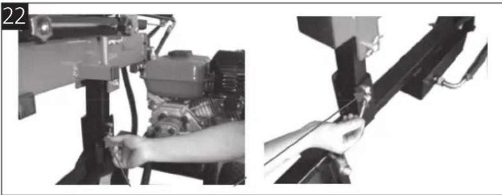 Meec Tools 380-076 - Lyftning och sänkning av vedklyven - 2