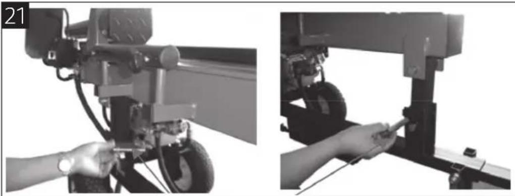 Meec Tools 380-076 - Lyftning och sänkning av vedklyven - 1