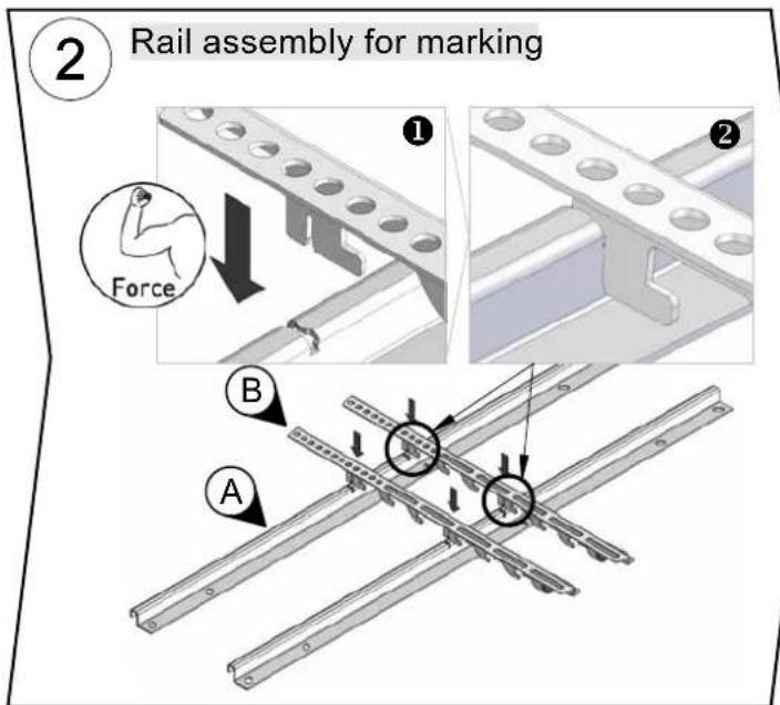 2 Rail assembly for marking Force B A