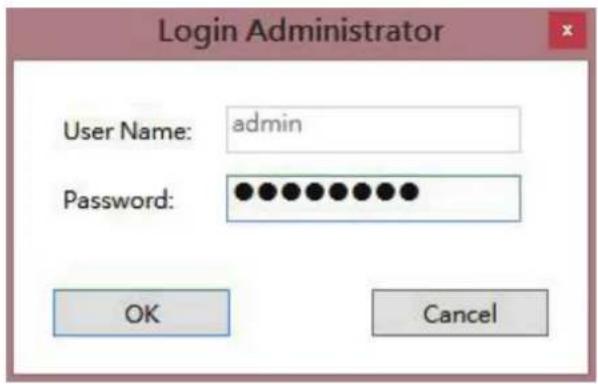 Login Administrator User Name: admin Password: OK Cancel