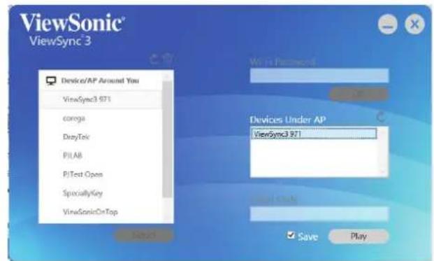 ViewSonic® ViewSync 3 Device/AP Around You ViewSync3 971 coroga DrayTek PILAB PIText Open SpecialtyKey ViewSonicOnTop Devices Under AP ViewSync3 971 Save Play