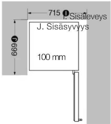 715 I. Sisäleveys J. Sisäsvvys 100 mm 669