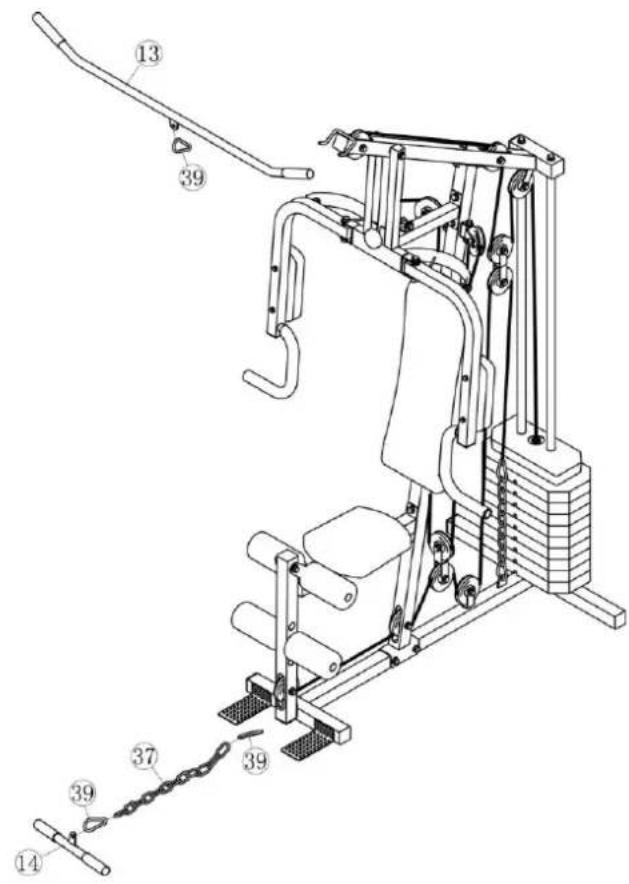 Titan Fitness Homegym - TILSLUT KABEL NR. (30) - 1