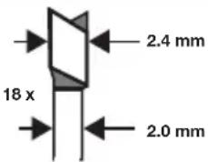 18 x 2.4 mm 2.0 mm