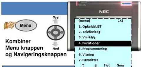NEC SV 8100 - ikonerikoner Menu knappenMenu knapp - 2