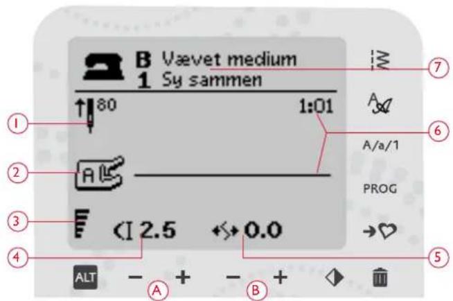 B Vævet medium 1 Sy sammen ↑80 1:01 I A/a/1 PROG 3